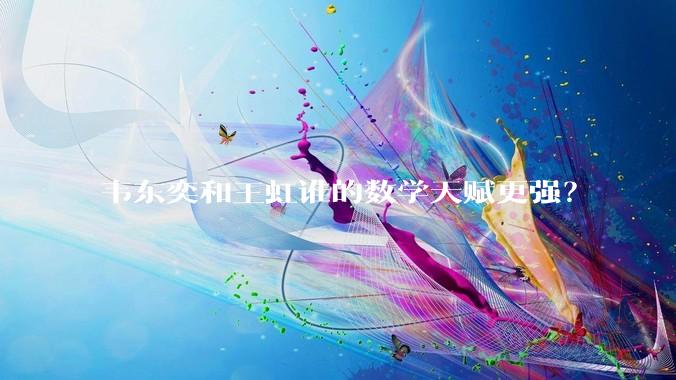 韦东奕和王虹谁的数学天赋更强？